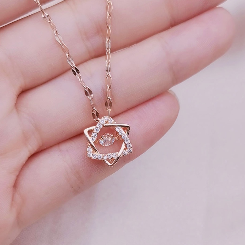 Vòng cổ Thép Titan Mặt Hình Lục Giác Thông Minh