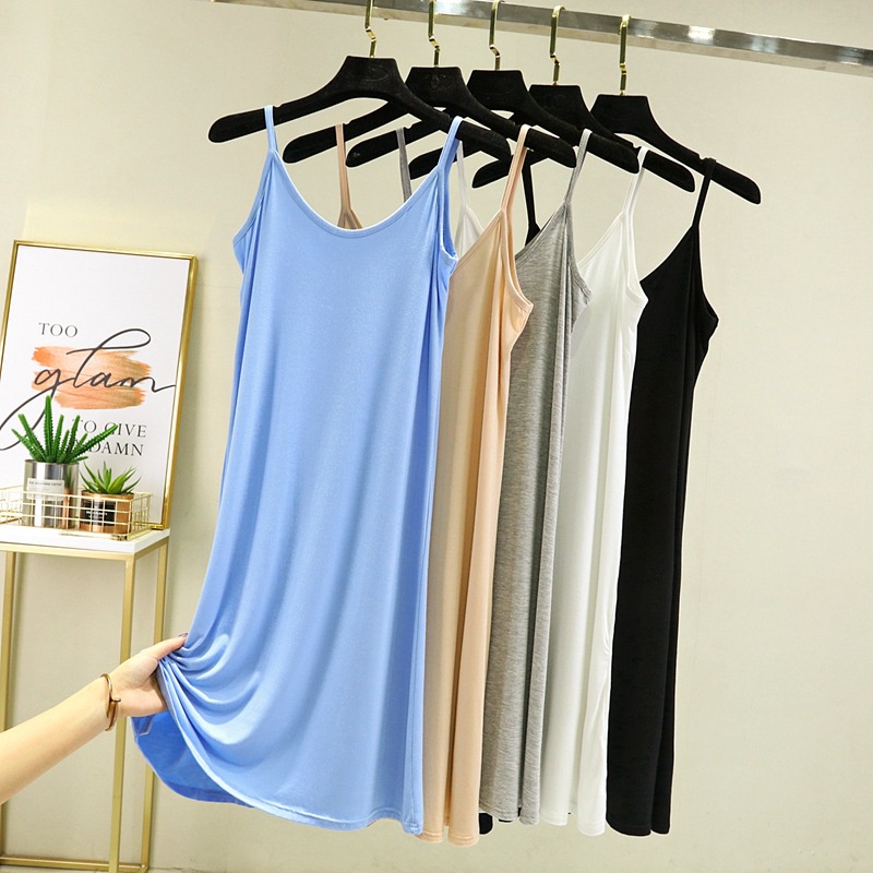Đầm Hai Dây Cổ Tròn Chất Liệu Cotton Thời Trang Mùa Hè Hàn Quốc 2022 Cho Nữ