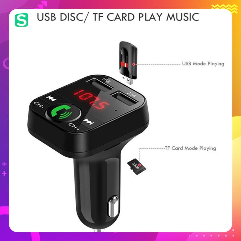 Tẩu sạc USB kép rảnh tay kiêm máy nghe nhạc MP3 bluetooth phát FM cho xe ô tô MSP15960 MSP64019