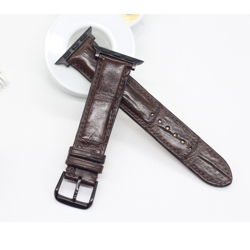 [VÂN BỤNG] DÂY ĐEO THAY THẾ  APPLE WATCH Mặt 38/40/41mm 42/44/45mm Các Series SE 7/6/5/4/3/2 II DÂY ĐỒNG HỒ DA CÁ SẤU