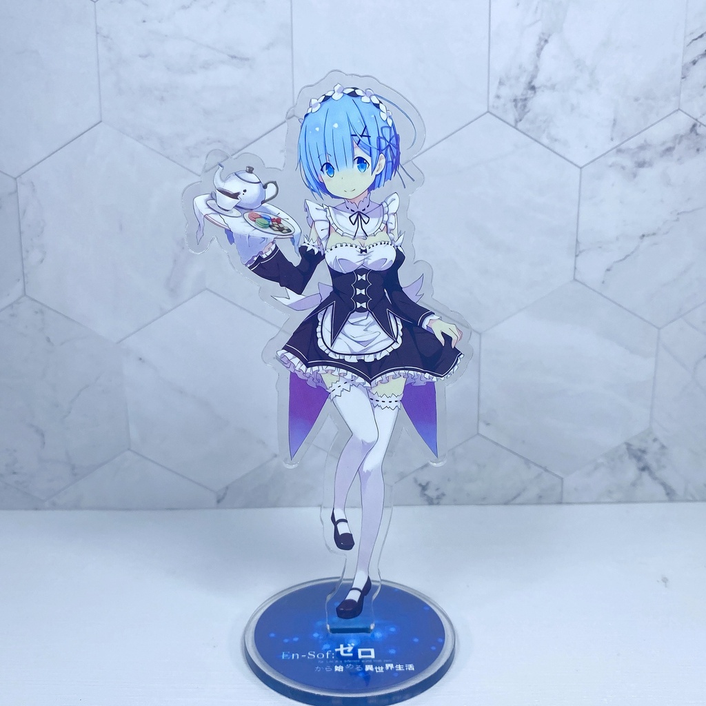 Mô hình nhân vật Emilia Rem Ram anime Re:Zer- kích thước 15cm