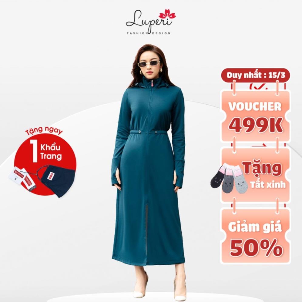 Áo Chống Nắng Nữ Toàn Thân 2 Lớp Dáng Dài LUPERI Vải Kim Cương Thông Hơi, Chống Mọi Tia UV ACN02 *