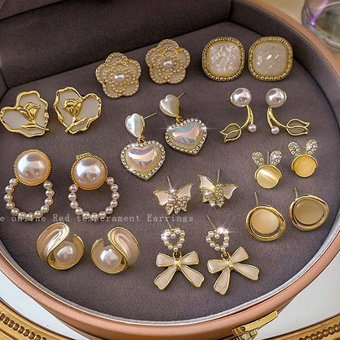 Bông Tai Đính Ngọc Trai Sang Trọng Thời Trang Mùa Hè Hàn Quốc 2023 Dành Cho Nữ