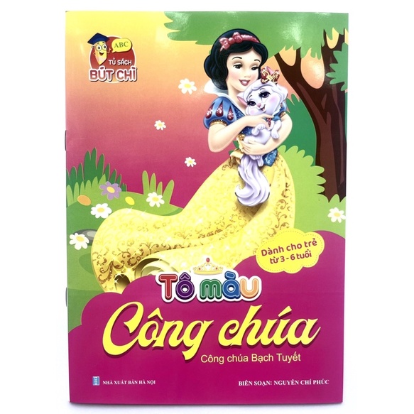 Combo 6 quyển Tô màu CÔNG CHÚA Elsa, Bạch tuyết, tiên cá