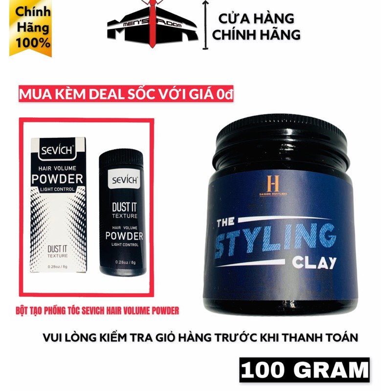 (MUA KÈM DEAL SỐC 0Đ) Sáp Wax vuốt tóc Nam The Styling Clay - 100g + MUa kèm Deal sốc bột tạo phồng Sevich với giá 0đ