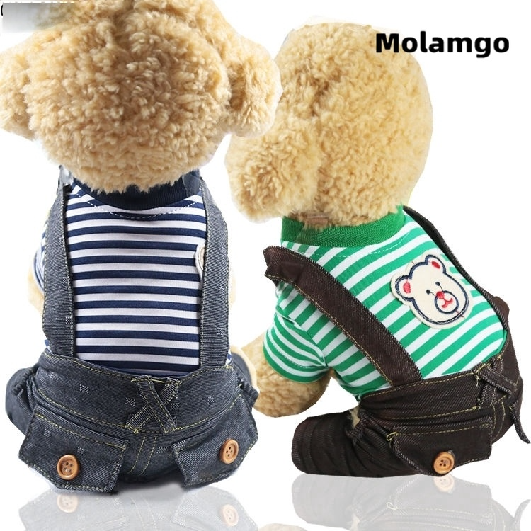 Quần Áo Kẻ Sọc Thời Trang Mùa Hè Cho Thú Cưng