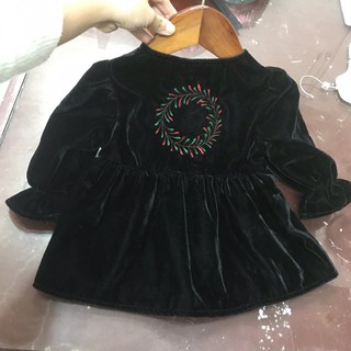 váy nhung diện tết bé