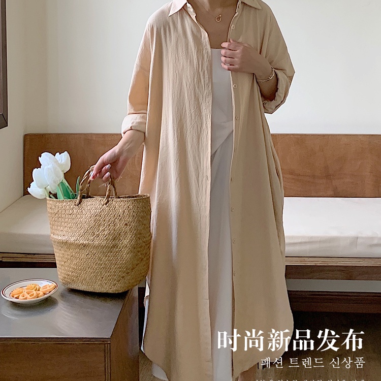 SUXI Áo Sơ Mi Dài Tay Màu Sắc Đơn Giản Thời Trang Hàn Quốc Cho Nữ