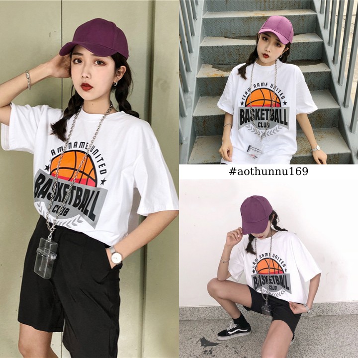 Áo Thun Nữ Unisex In Quả Bóng BASKETBALL CLUB ATN4327