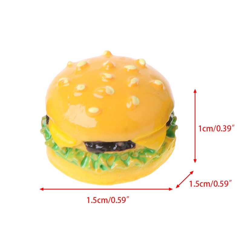 Mô Hình Hamburger Bằng Nhựa Resin Chất Lượng Cao Cho Nhà Búp Bê