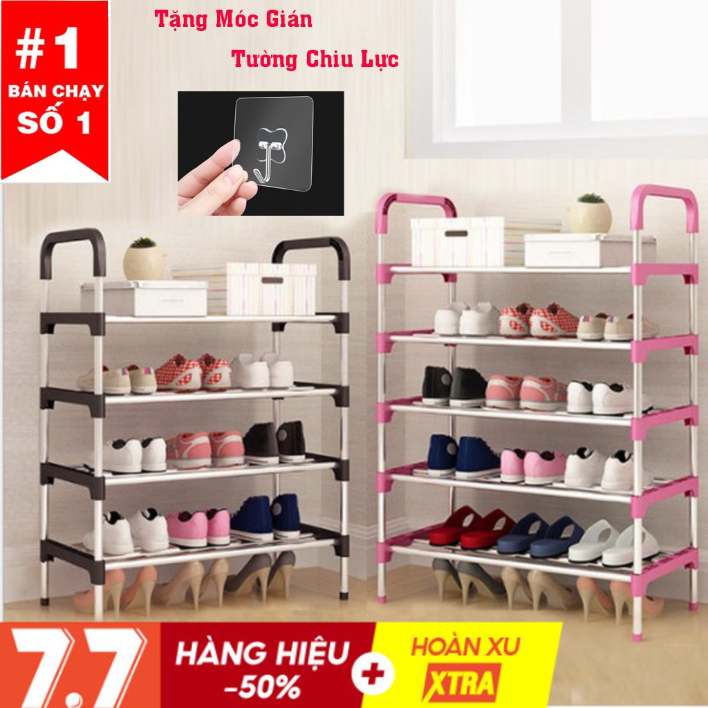 KỆ ĐỂ GIẦY DÉP 5 TẦNG KHUNG NHÔN(giao mầu ngẫu nhiên)