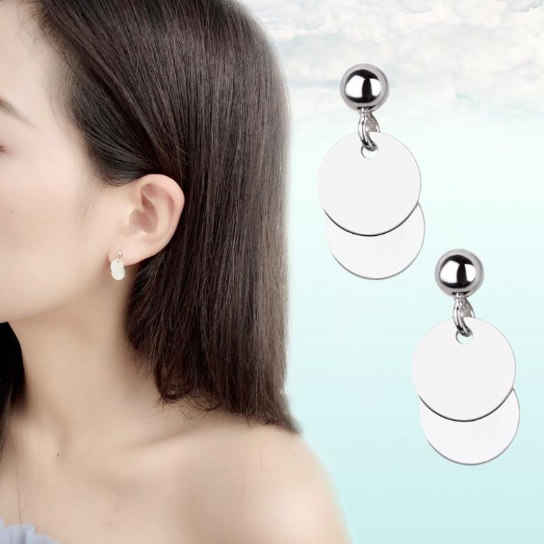 (0156) Khuyên Tai Hình Học Nhỏ Đơn Giản Thanh Lịch