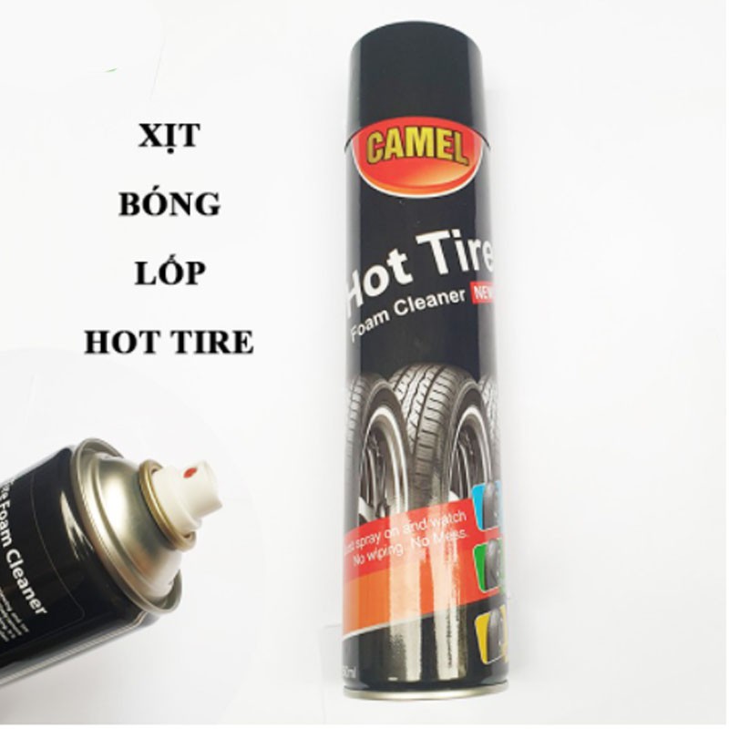 Xịt bóng lốp ô tô, xe máy Hot-Tire 650ml