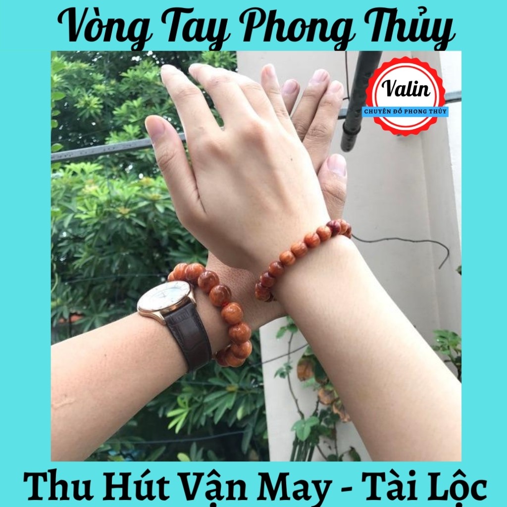 Vòng tay nữ gỗ Huyết Long thấu quang 8ly thơm nức ❤️ Valin Shop ❤️ Thu hút tài lộc