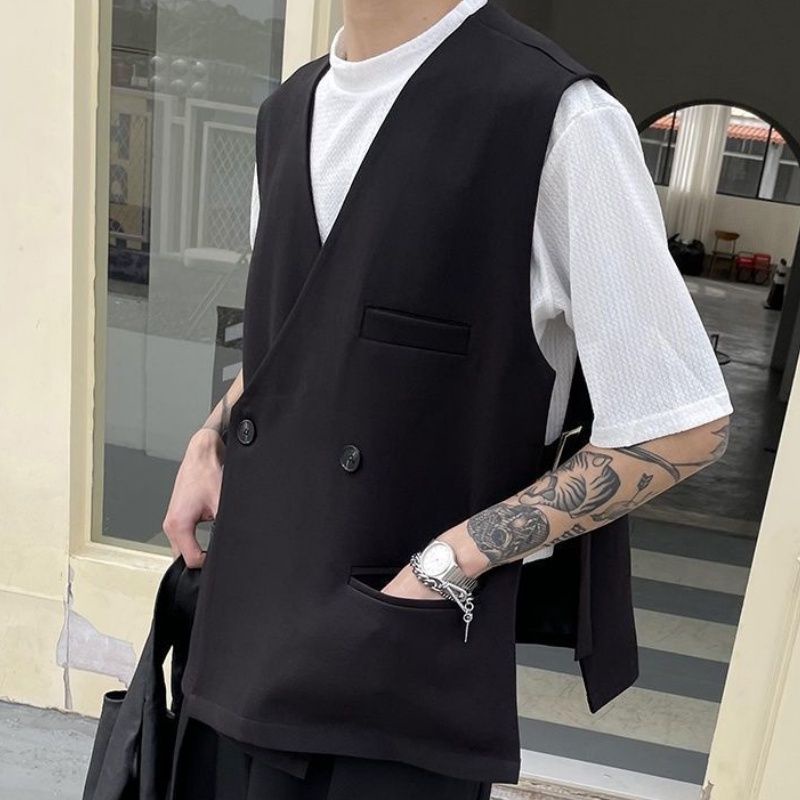 ÁO KHOÁC GHI LÊ DẠNG VEST CHO NAM NỮ - ÁO KHOÁC CARDIGAN NGẮN TAY UNISEX - Tie Dye Boutique 👥