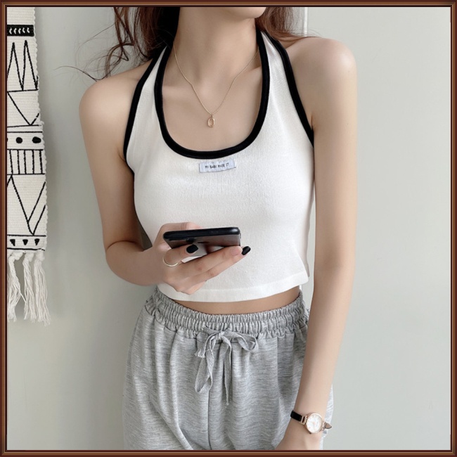 Áo Dệt Kim Hai Dây Dáng Ôm Thoáng Khí Thời Trang Dành Cho Nữ