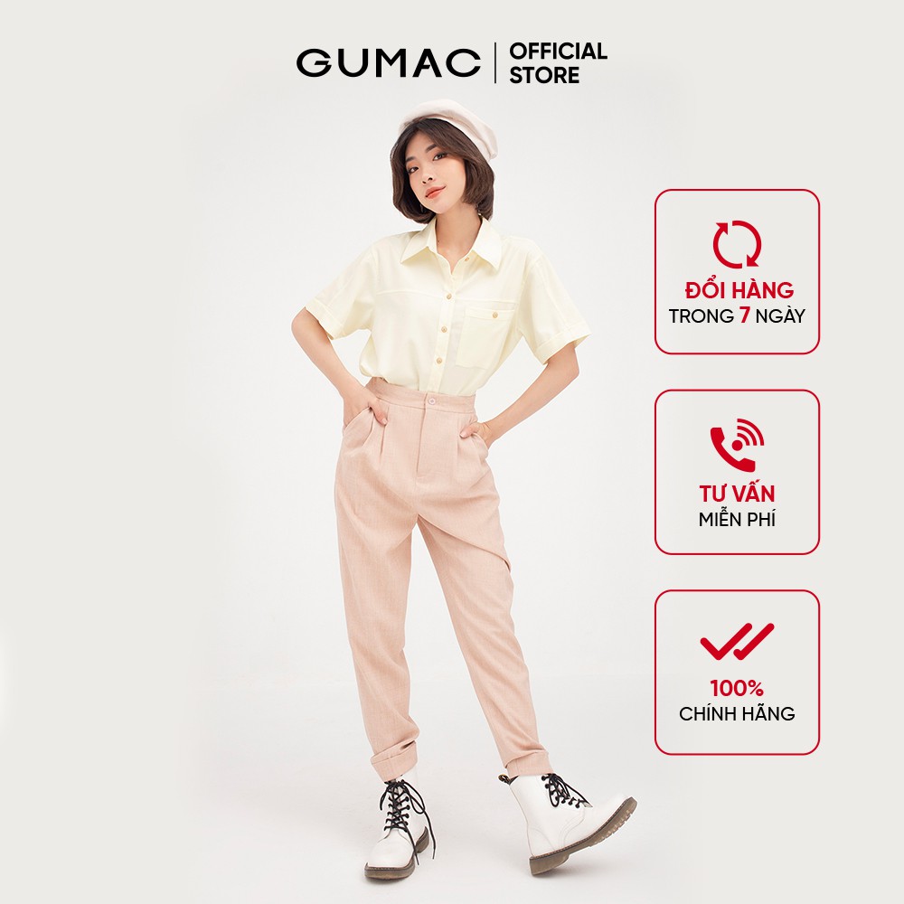 [Mã WABRGU245 giảm 15% tối đa 100k đơn 199k] Quần tây nữ xếp ly GUMAC hàn quốc, nhiều màu đủ size năng động QB425