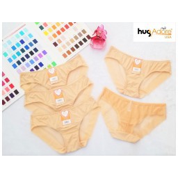 [THƯƠNG HIỆU MỸ]Quần Lót Hugadore Ren Lụa Kết Hợp Thun Lạnh Block 5C - 017