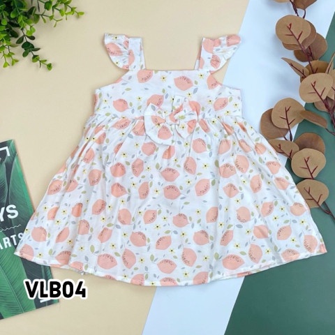 [Xả kho] Váy đầm bé gái cánh tiên vải thô đũi Litibaby size 7-30kg - VLB
