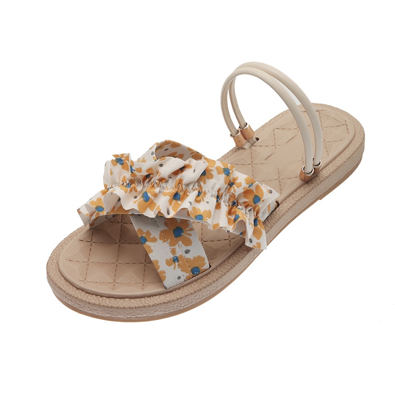 IELGY Giày Sandal Bệt Thoải Mái Hai Cách Mang Phong Cách La Mã Cho Nữ