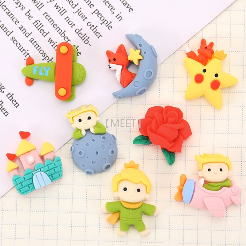 [Met] Gói 1 Cái / Gói Nhựa Resin Hình Hoàng Tử Bé Hoạt Hình Làm Đồ Trang Sức Thủ Công DIY