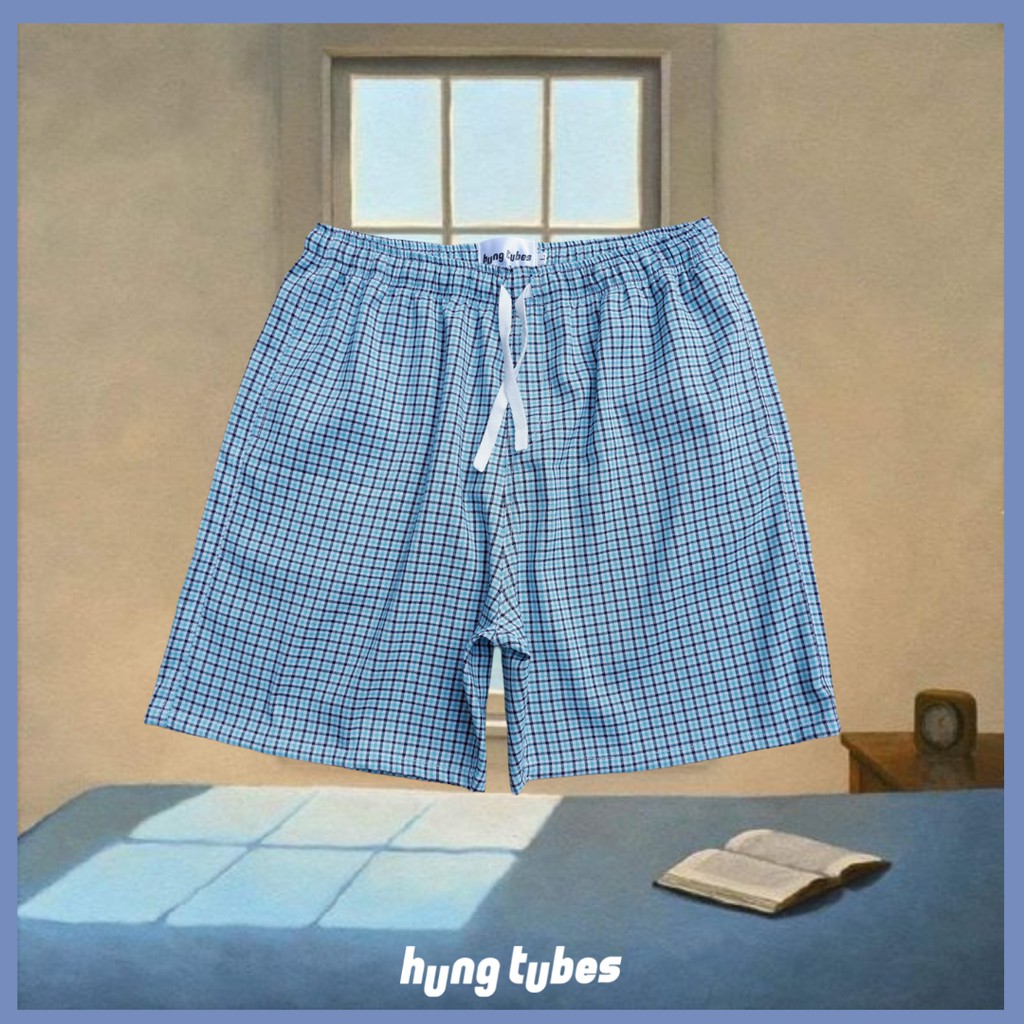Quần lửng, Quần short ngang gối chất cotton thô vải thoáng mát mặc đi chơi, đi du lịch biển Hung Tubes