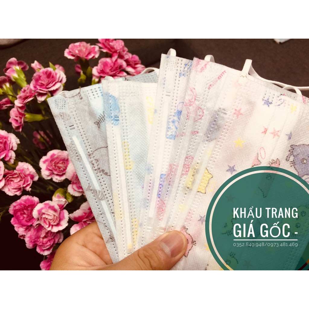 Khẩu trang Y tế Trẻ em Thảo Nguyên hàng Xuất Hàn 3 lớp - Nhiều màu xinh xắn (50c/Hộp màu ngẫu nhiên) | BigBuy360 - bigbuy360.vn