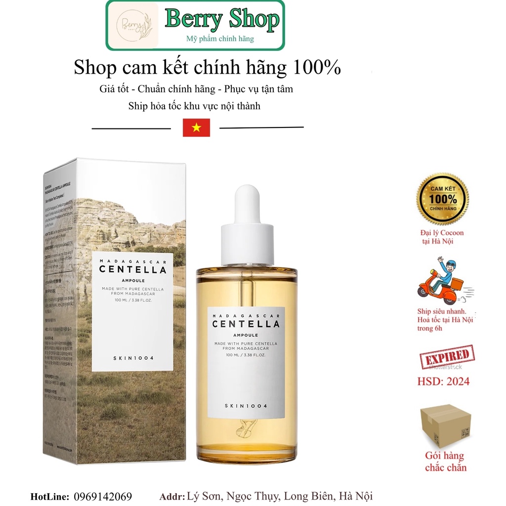 Tinh Chất Rau Má Hỗ Trợ Giảm Mụn, Phục Hồi Da Skin1004 Madagascar Centella Ampoule 55ml