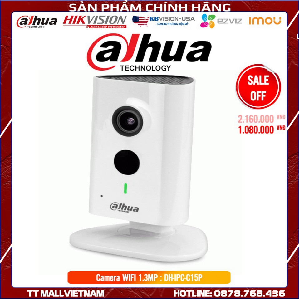 Camera IP Wifi 1.3MP DAHUA IPC-C15P - Bảo Hành Chính Hãng 2 Năm