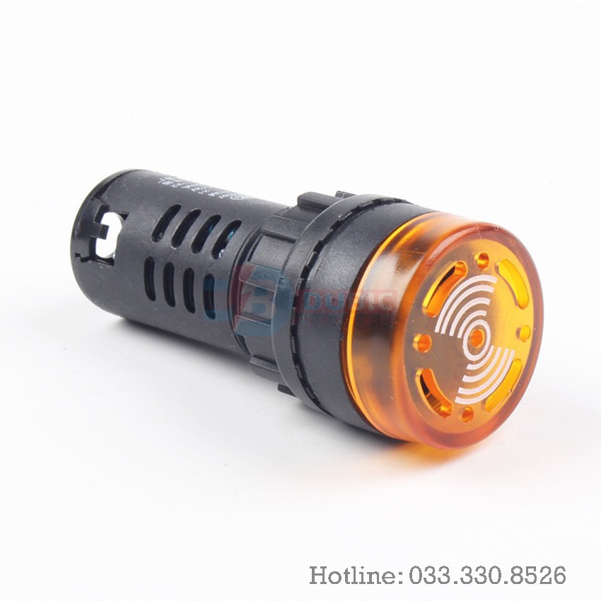 Đèn báo pha có còi 12V 24V 220V AD16-22SM phi 22 - DUBIC ELECTRIC