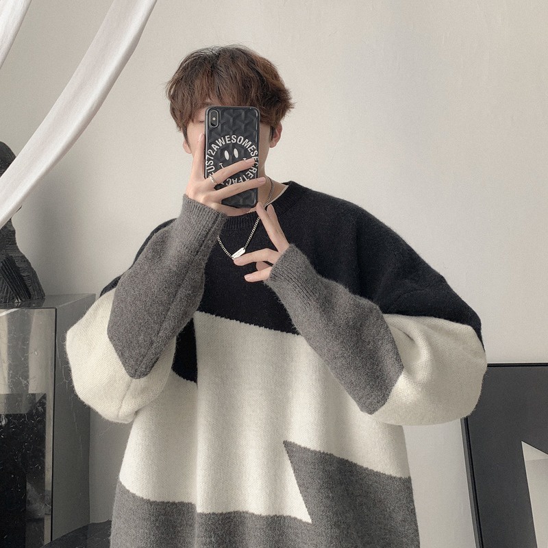 Áo Sweater dệt kim tay dài màu sắc trẻ trung cho nam Tf1 | BigBuy360 - bigbuy360.vn