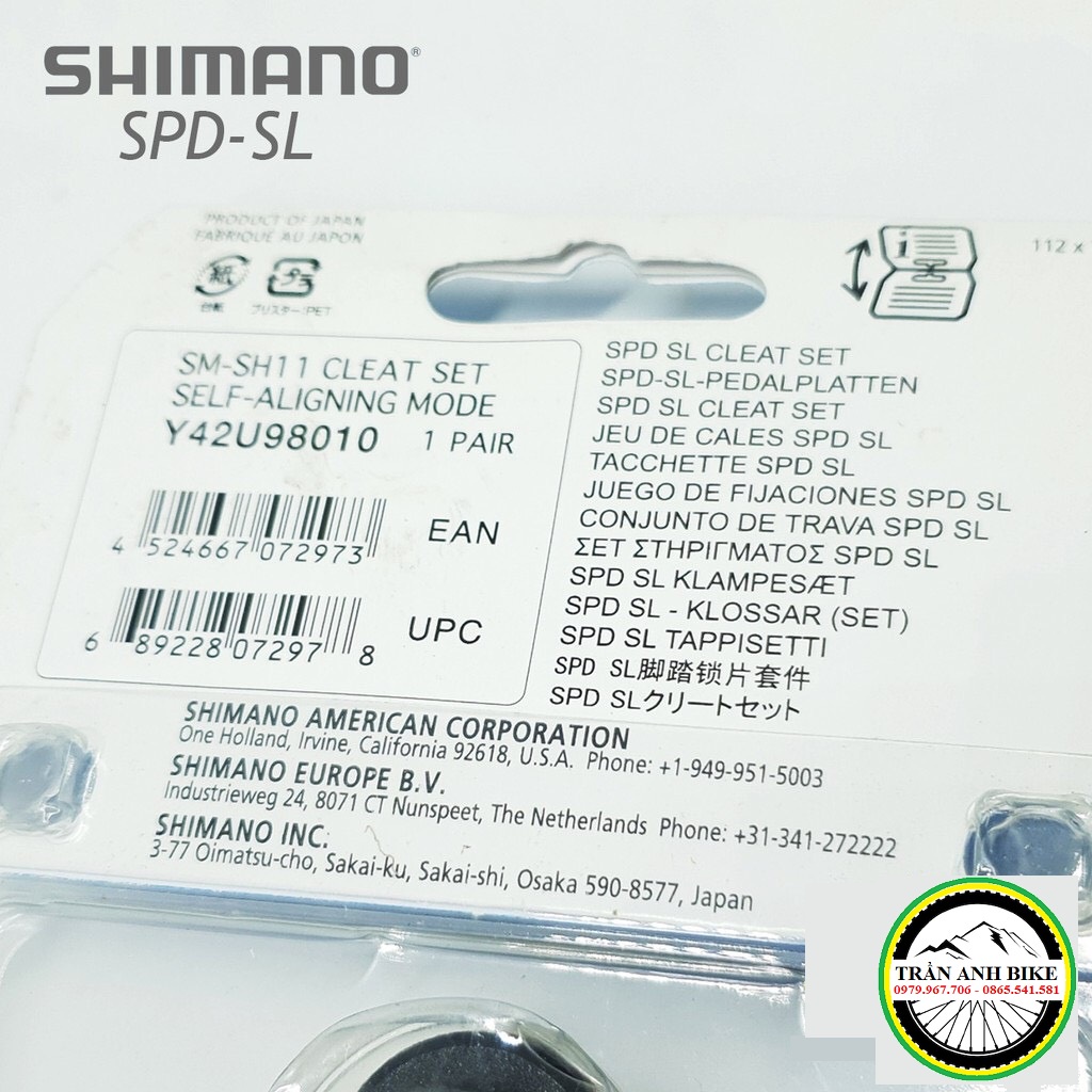 Can cá pedan xe đạp road SHIMANO SPD-SL Cleats SM-SH10 / SM-SH11 / SM-SH12