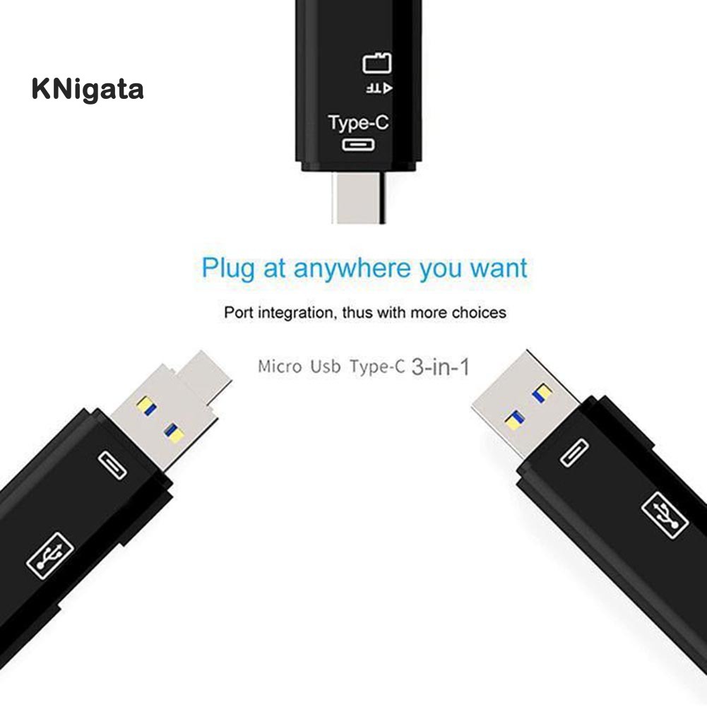 Đầu Đọc Thẻ Nhớ 5 Trong 1 Usb 3.0 Type-C Micro Otg Tf Micro | BigBuy360 - bigbuy360.vn