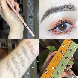 [Hàng mới về] Bút Chì Kẻ Lông Mày Hai Đầu Có Cọ Chuốt Mịn Không Thấm Nước Lâu Trôi