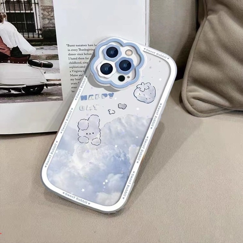 Ốp Điện Thoại Silicon Mềm Trong Suốt Họa Gấu Dễ Tiết Thỏ Thương Dành Cho Iphone 11 Pro Max 13 Pro Max 12 Pro Max X Xr Xs Max 7 Plus 8 Plus