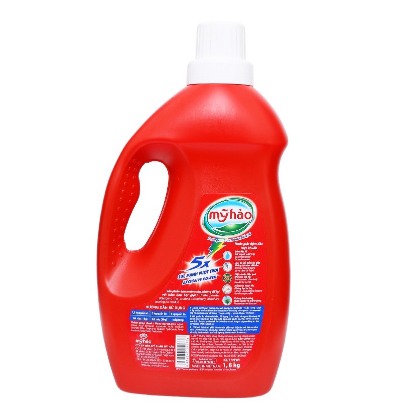Bột giặt Mỹ Hảo 5X diệt khuẩn 1.8kg
