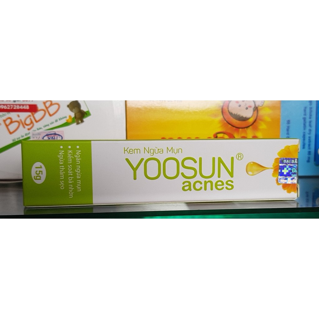 [CHÍNH HÃNG] kem ngưa mụn yoosun acnes tube 15gr