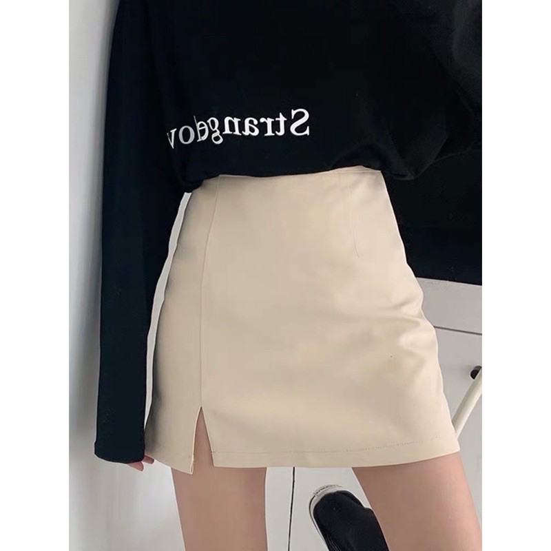 Chân váy a ngắn xẻ trước, có quần trong chống lộ m242