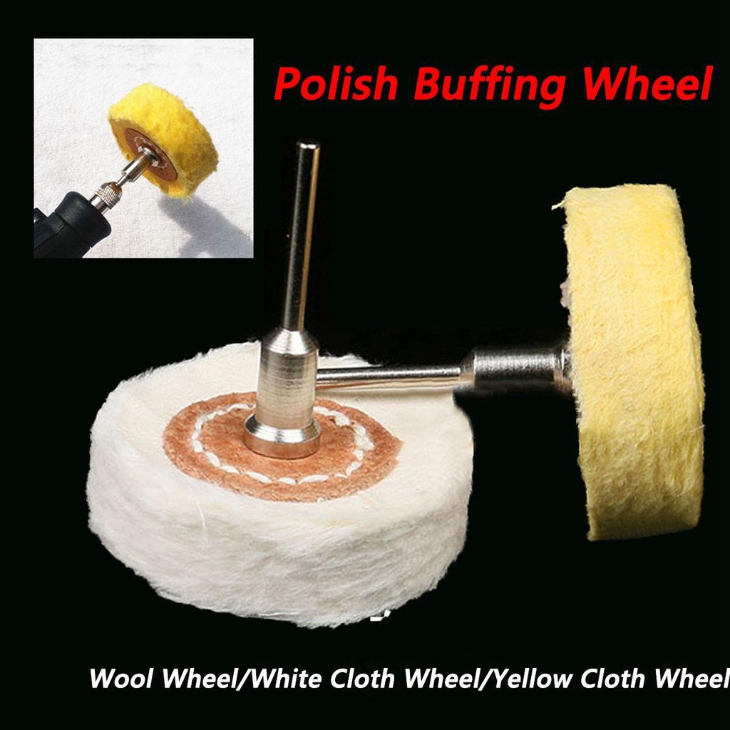 Bộ Bánh Xe Vải Cotton Len Hình Chữ T Đánh Bóng AUGUSTINA Kèm Đầu Mài