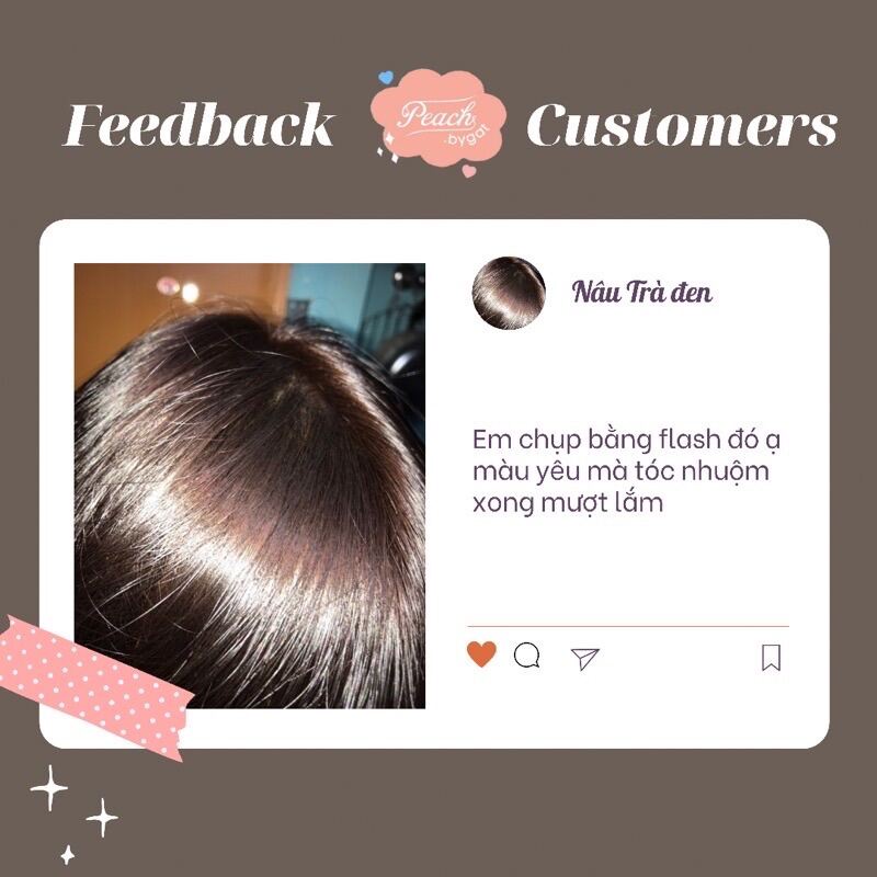 [Freeship]Thuốc Nhuộm Tóc Màu NÂU TRÀ ĐEN Không Tẩy
