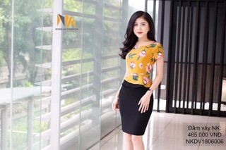 Đầm ôm peplum phối hoa V246