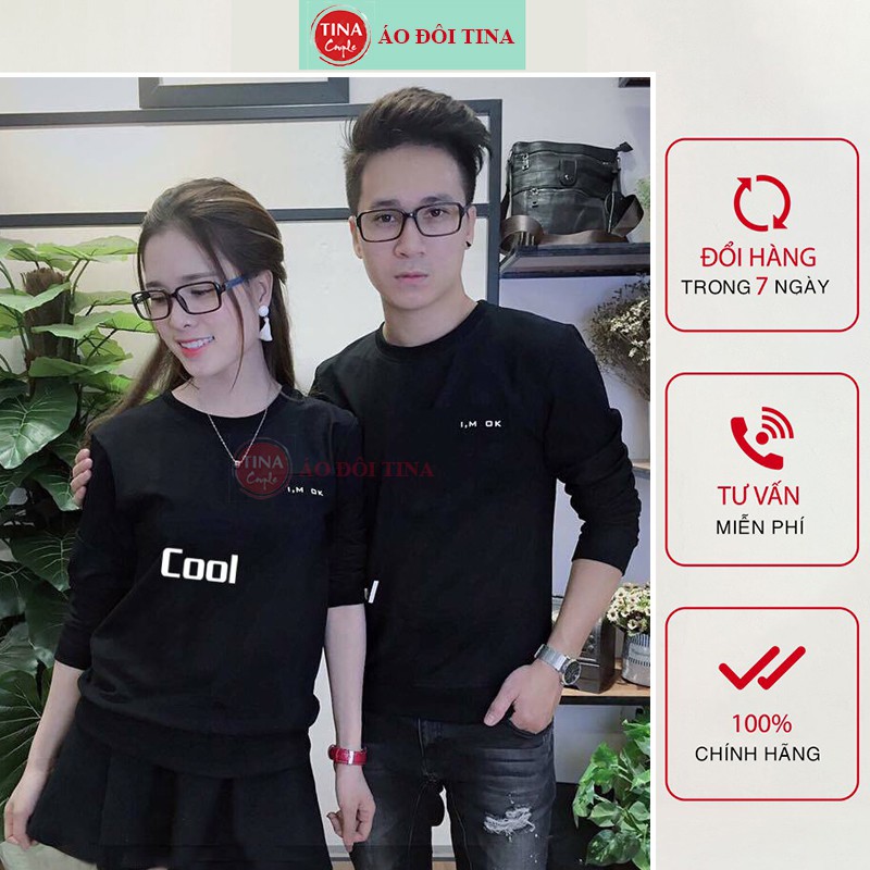 Áo đôi thu đông Áo thu đông đẹp Áo đôi nam nữ chất thun cotton 100%