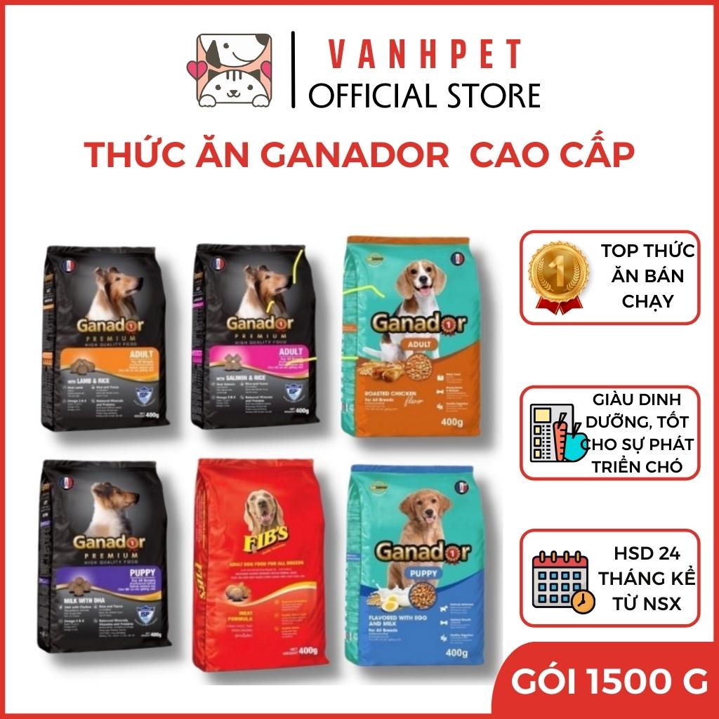 Thức ăn hạt Ganador 1,5kg cho chó dạng hạt gói cao cấp Fib's - Adult - Puppy - vanhpet