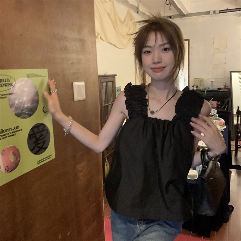 Áo Hai Dây Giảm Giá Họa Tiết Dễ Thương Dành Cho Nữ