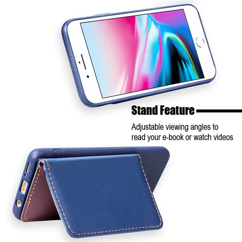 Ốp iphone 6 7 8 Plus X XS XR Lá kẹp da hoa văn điện thoại TPU Ốp lưng mềm