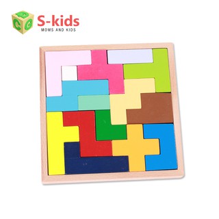 Đồ Chơi Trẻ Em Thông Minh - Tetris Robbik gỗ đầy sáng tạo