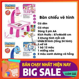 Bàn Học Kèm Đèn Chiếu Cho Bé[ HÀNG HOT SIÊU KM ] 😍 Máy Chiếu Vẽ Tranh ❣️ Bàn Vẽ 3D ❣️ Có Nhạc️🎵️🎵️🎵