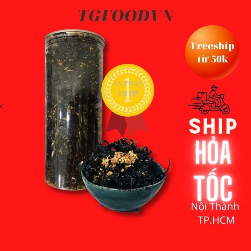 200g Rong Biển Cháy Tỏi Loại Ngon Hũ Pet