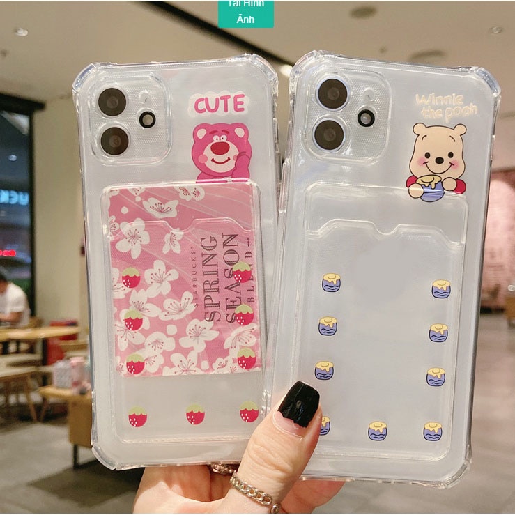 Ốp lưng iphone trong túi đựng gấu cute 6/6s/6plus/6splus/7/7plus/8/8plus/xs/11/12/13/14/Pro/Plus/Promax TT31