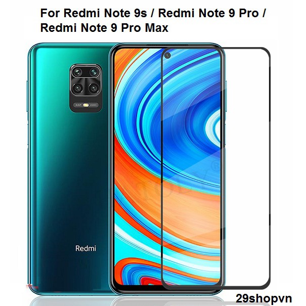 Kính cường lực full màn Xiaomi Redmi Note 9S / Note 9 Pro / Note 9 Pro Max